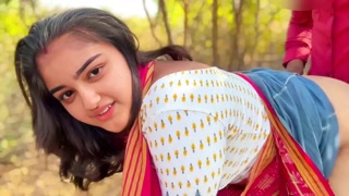 Indian desi village girl outdoor fucking viral mms video, tight pussy fuck xxx video